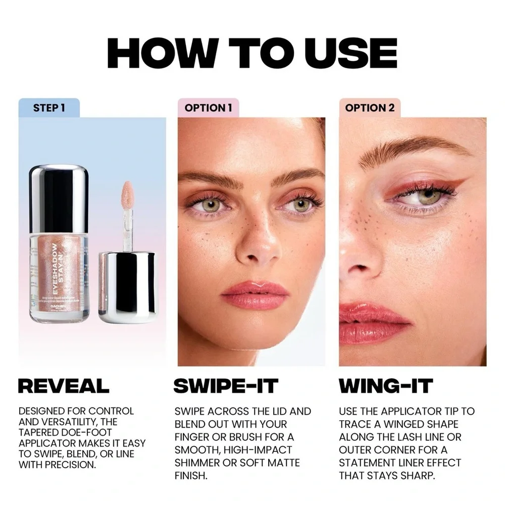 Sacheu Long Wear Liquid Eyeshadow STAY-N 01 Candy Dipp’d Champagne Shimmer